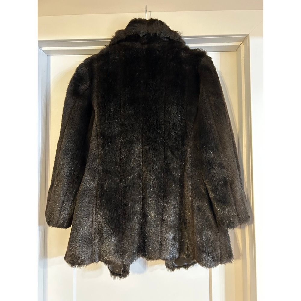 Olympia Fashions Vintage Faux Fur Coat Dark Brown Womens Small NO TAG USA Made - Picture 8 of 11